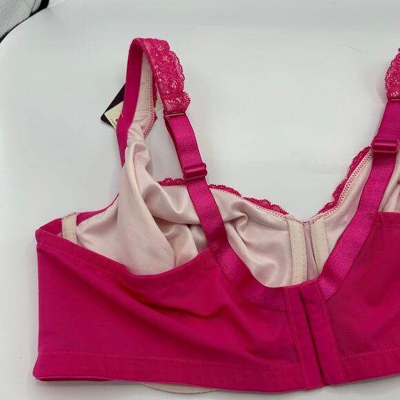 Cacique Bra 44DD NWT Bold Lace Full Coverage Underwire Pink Plus Lane Bryant - Picture 13 of 14